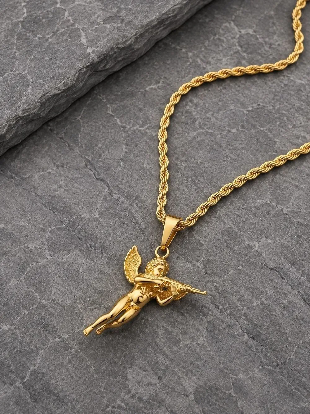 Gold Cherub Necklace